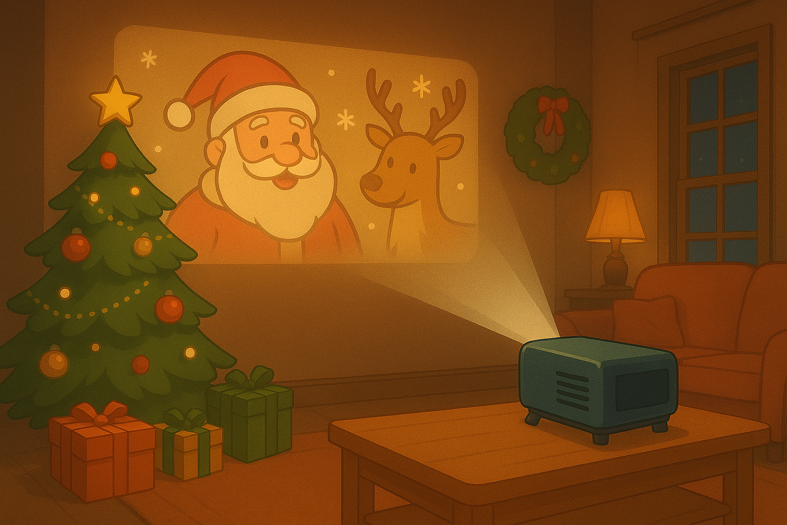 Christmas projection 🎄 Make Your Home Glow ✨